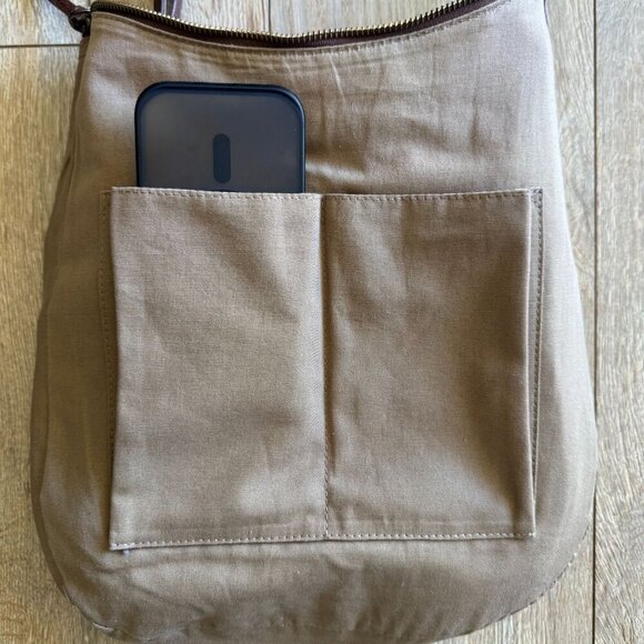 Frye Azariah Brown Floral Embroidered Leather Convertible Backpack Hobo Bag - Picture 11 of 16